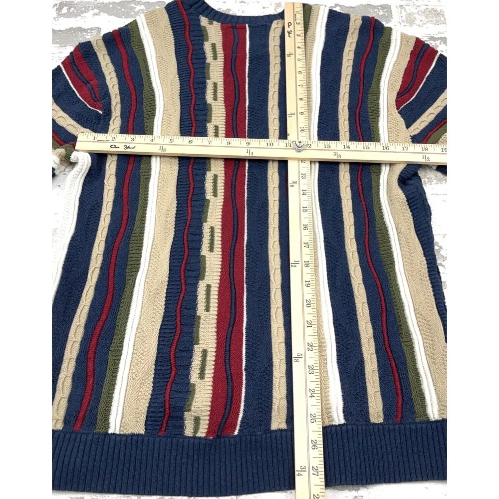 Vintage Y2K Hollister Sweater‎ Men Medium 3D Knit Textured Biggi Cosby Grandpa